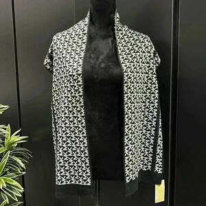 Michael Kors Knit Scarf,silver threading, MK logo throughout,- 10”Wx 62”L